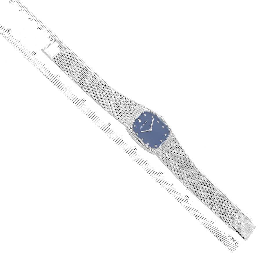 Audemars Piguet White Gold Blue Dial Diamond Vintage Mens Watch