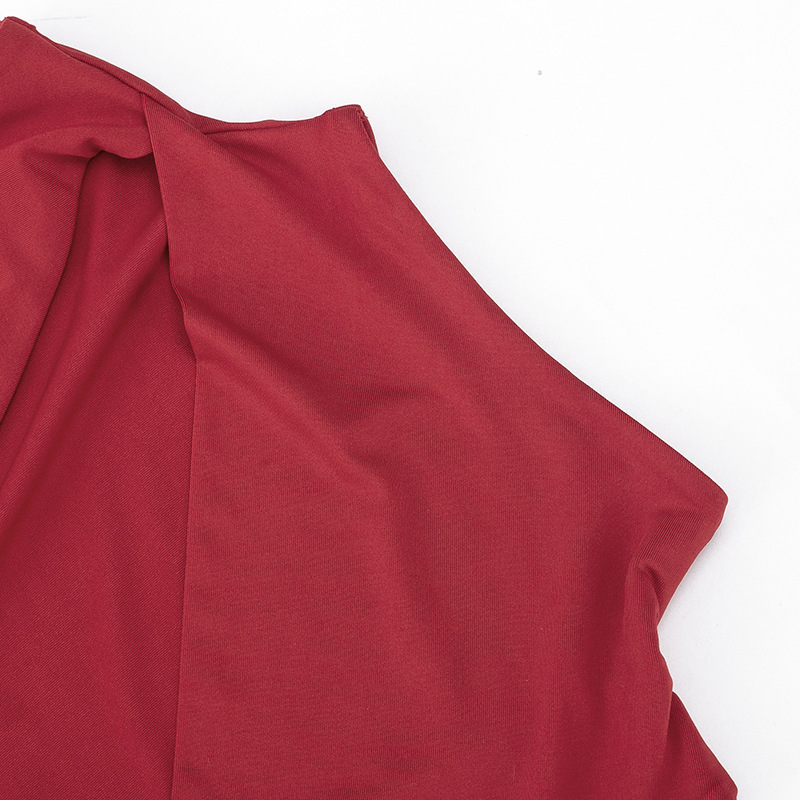 Women Hollow-Out One-Sleeve Sexy Dress