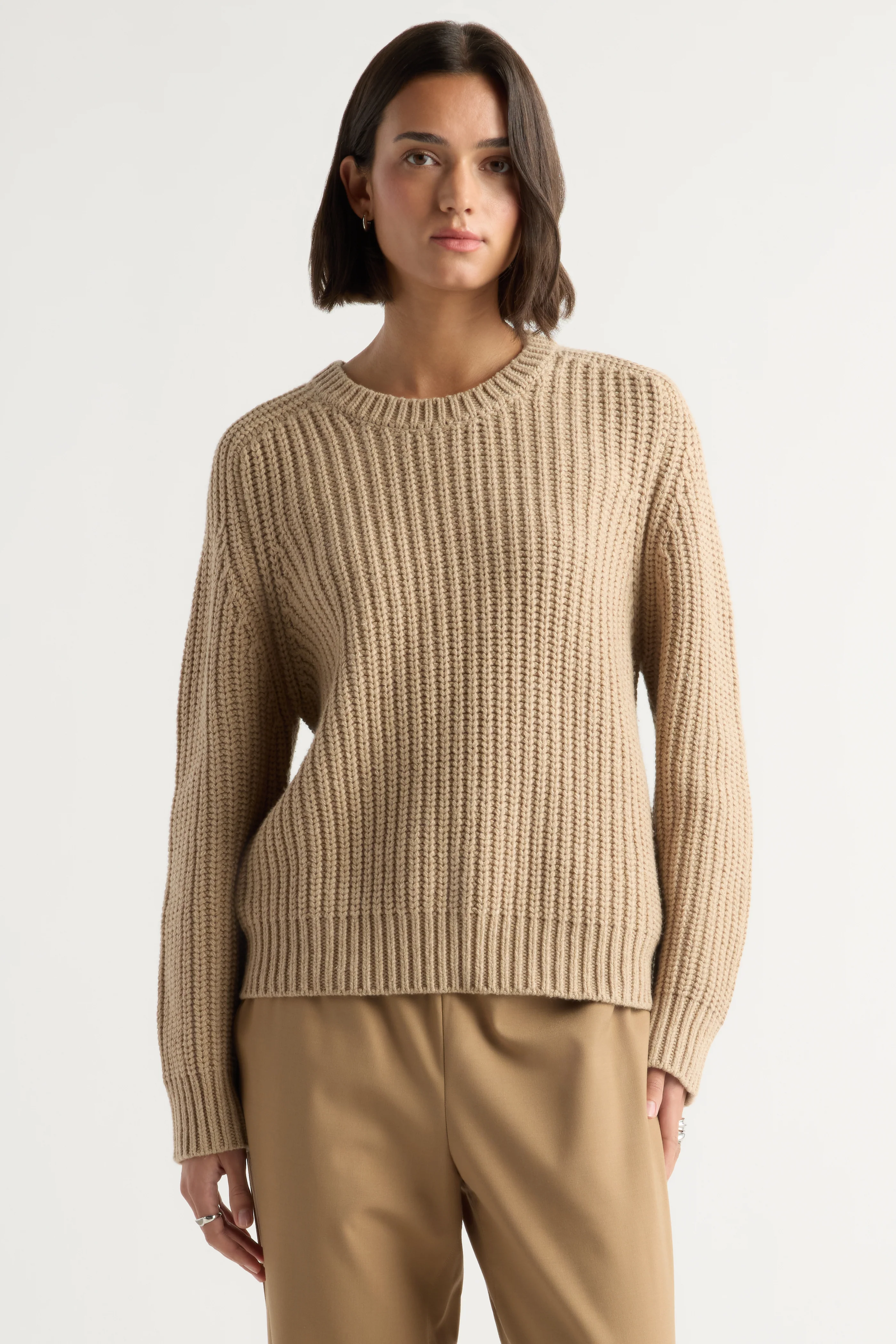 Drew Chunky Crew-Neck Sweater