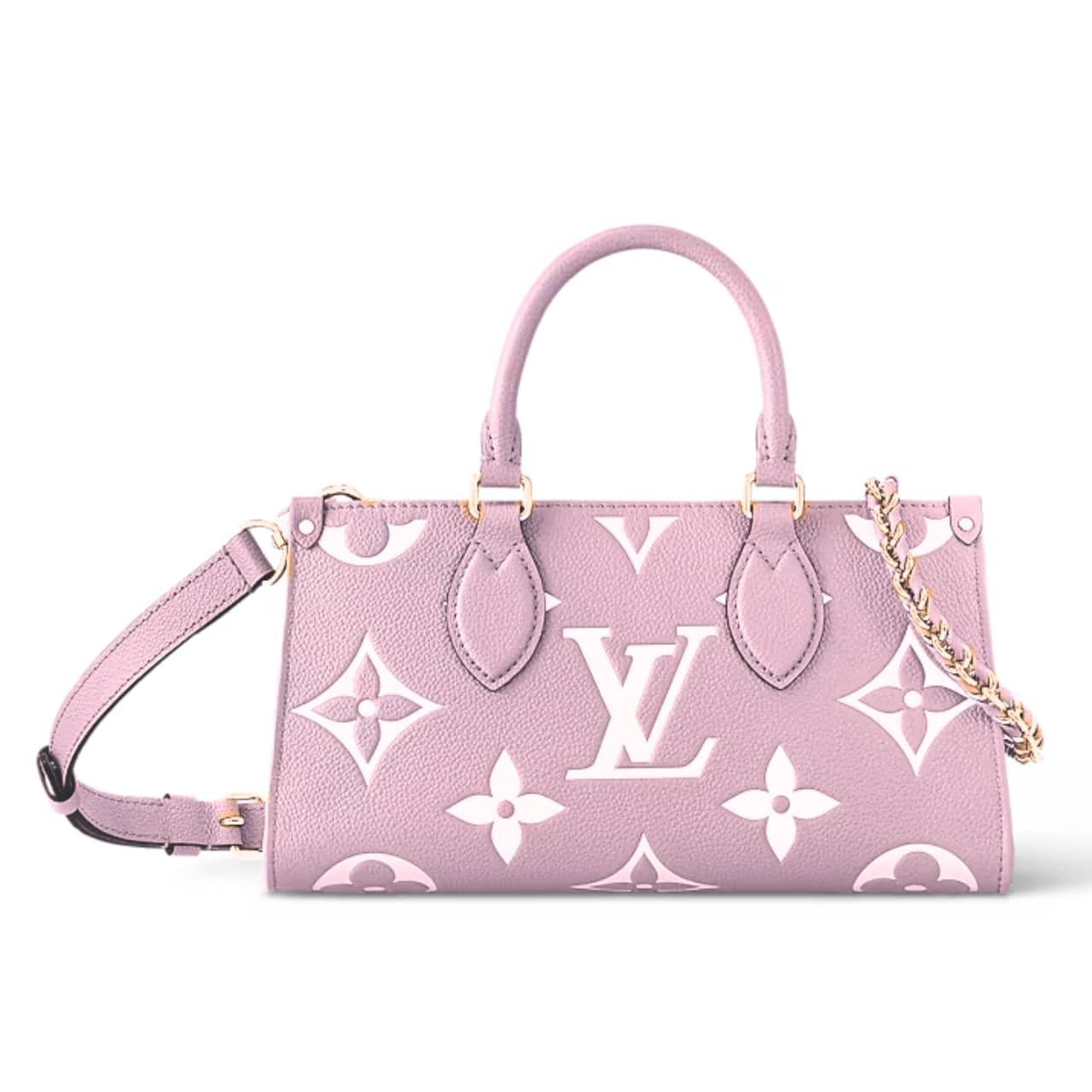 Louis Vuitton Onthego East West Bag Pink White 25cm