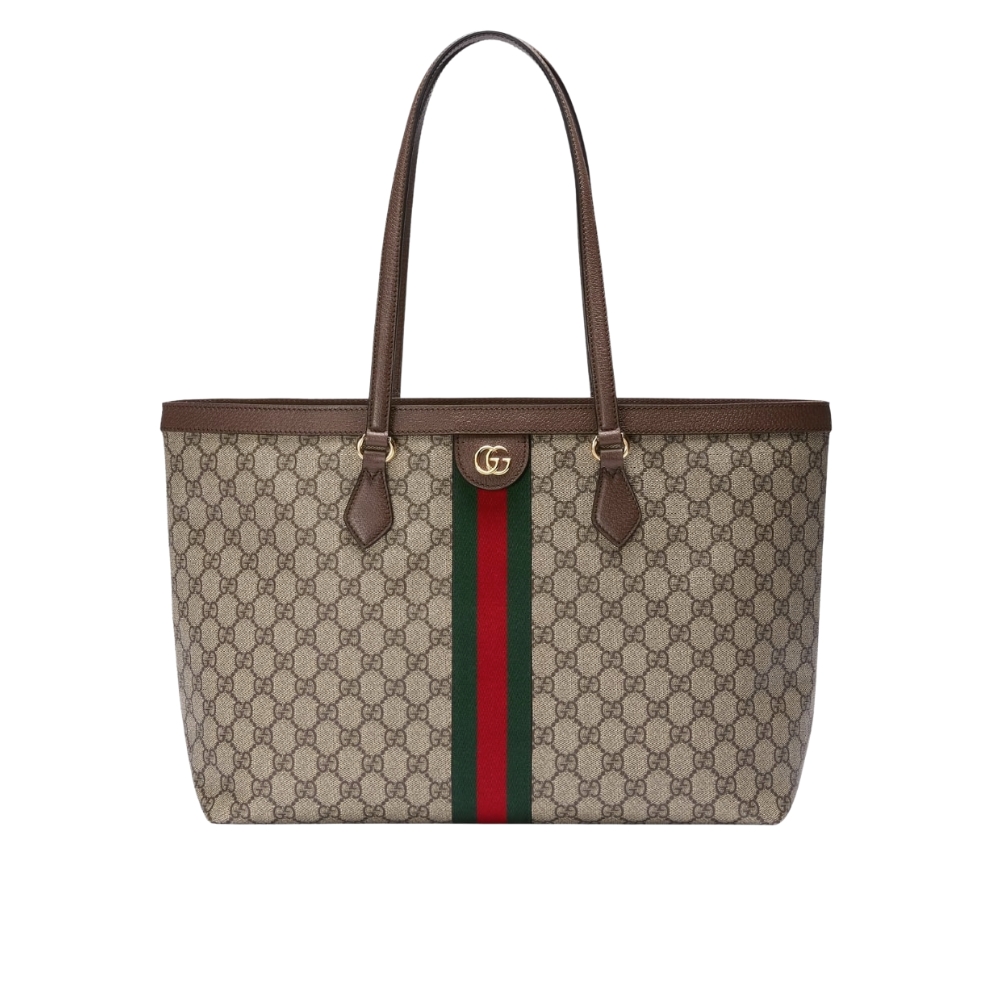 Gucci Ophidia Large Tote Bag Gg Supreme Beige And Dark Brown 38cm 631685 96iwb 8745