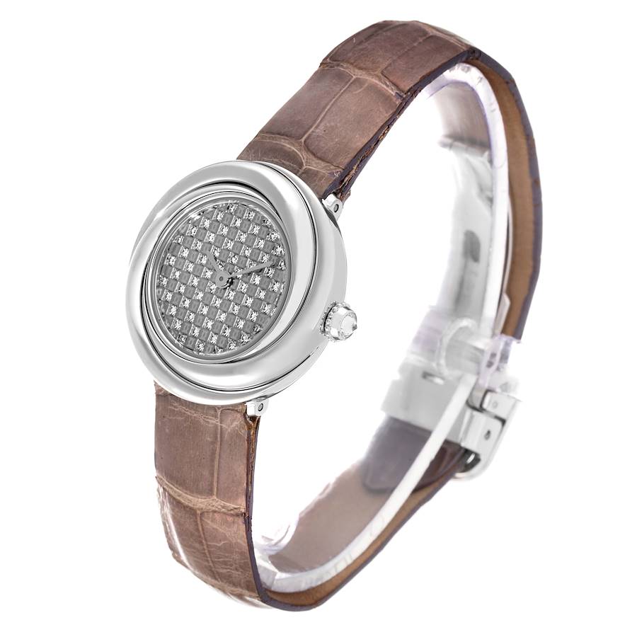 Cartier Trinity White Gold Diamond Dial Ladies Watch WG201156 Papers