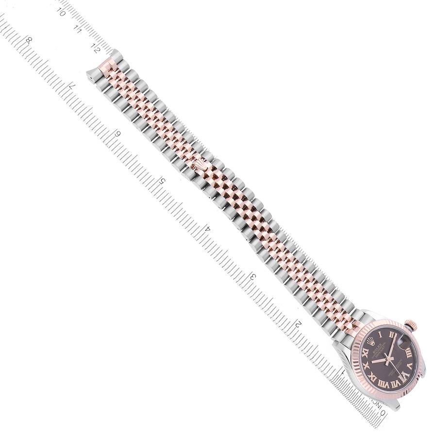 Rolex Datejust 31 Midsize Steel Rose Gold Brown Diamond Dial Ladies Watch 278271