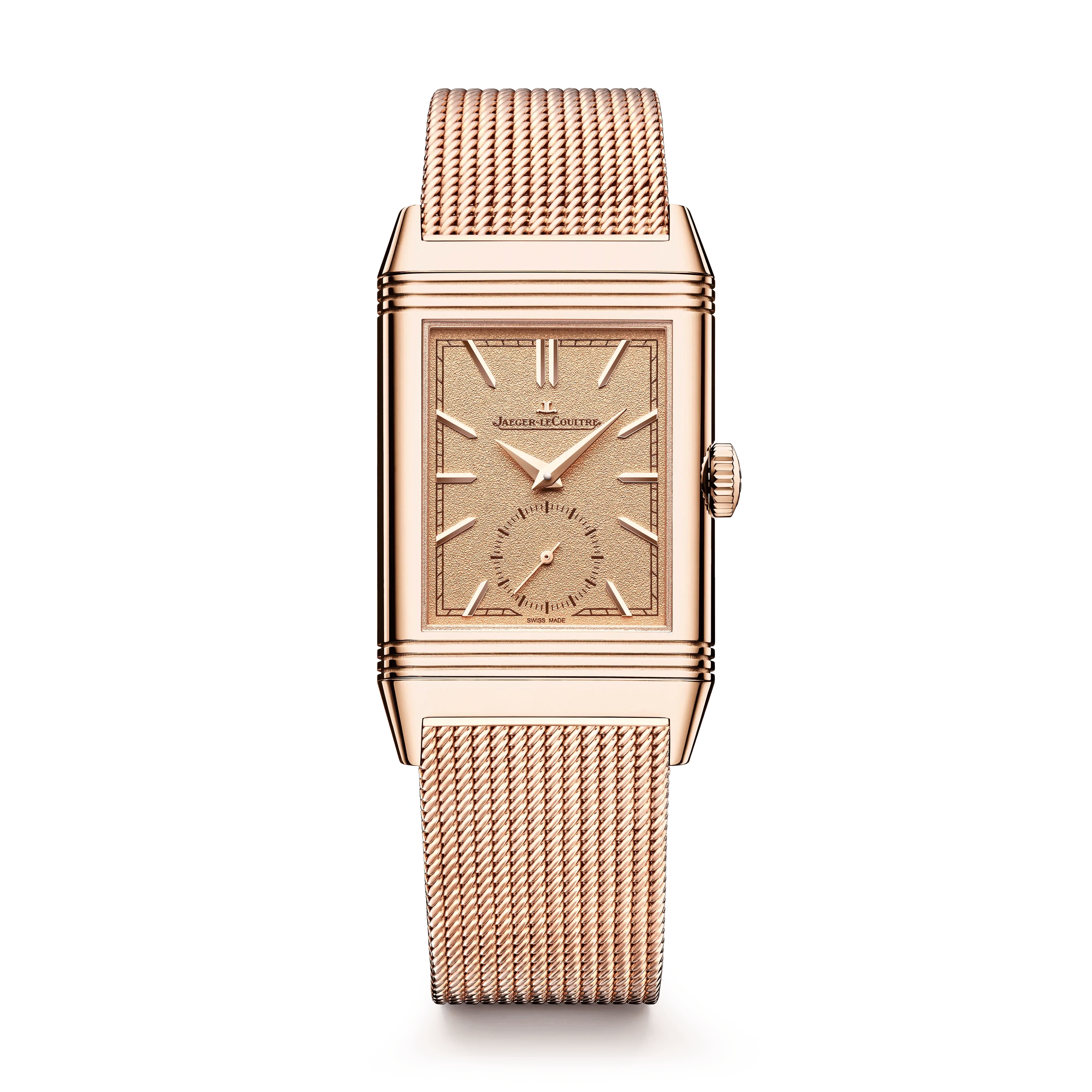 Pink Gold Reverso Tribute Monoface Small Seconds 'Or Deco' Men&rsquo;s Watch Q713216J