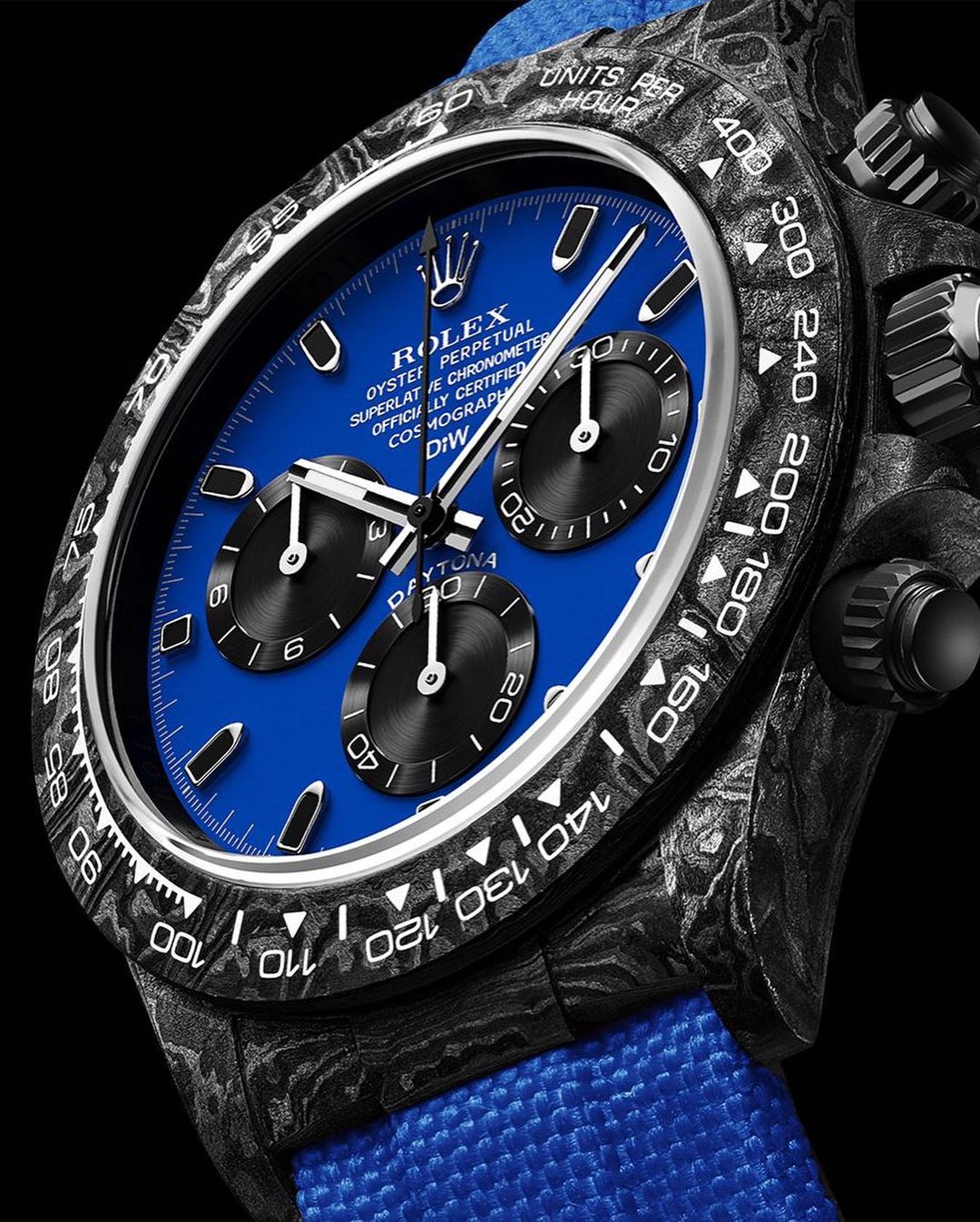 DiW Rolex Daytona Carbon "MIAMI BLUE"