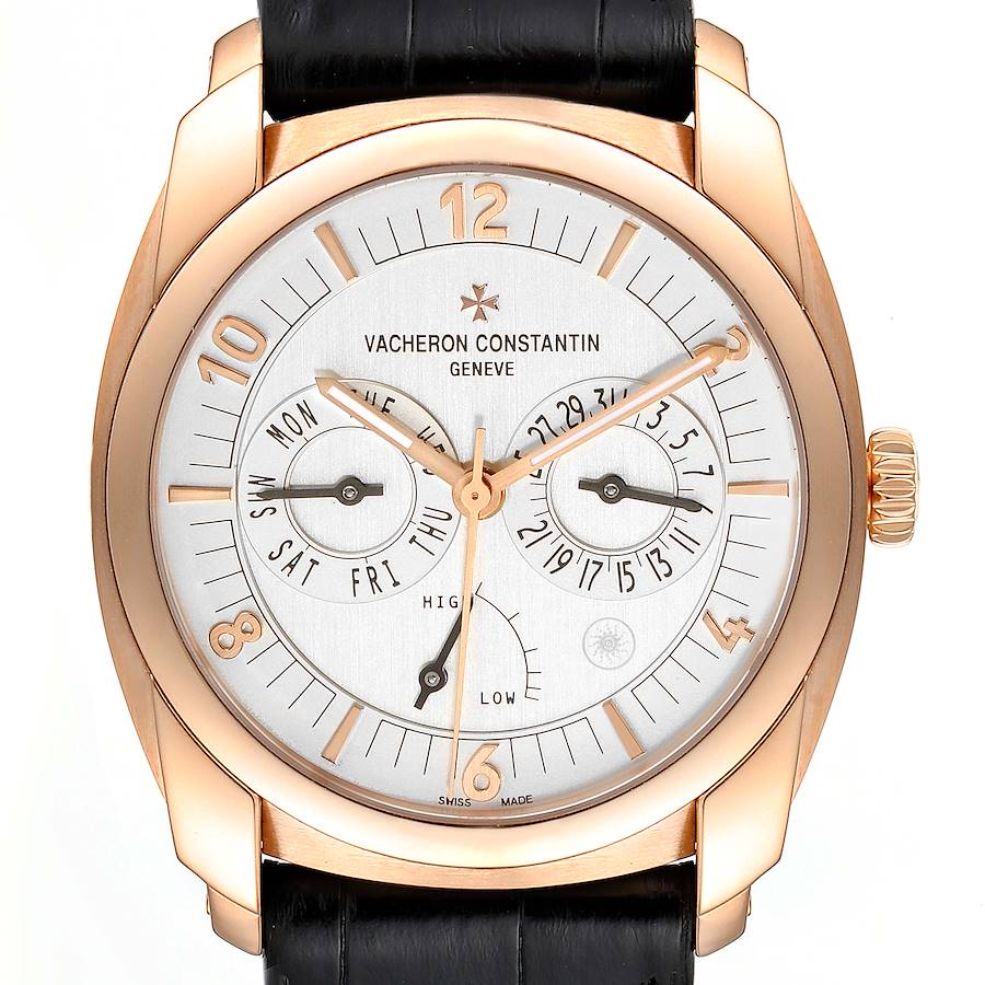 Vacheron Constantin Quai De L'ile Day Date Power Reserve Rose Gold Mens Watch 85050
