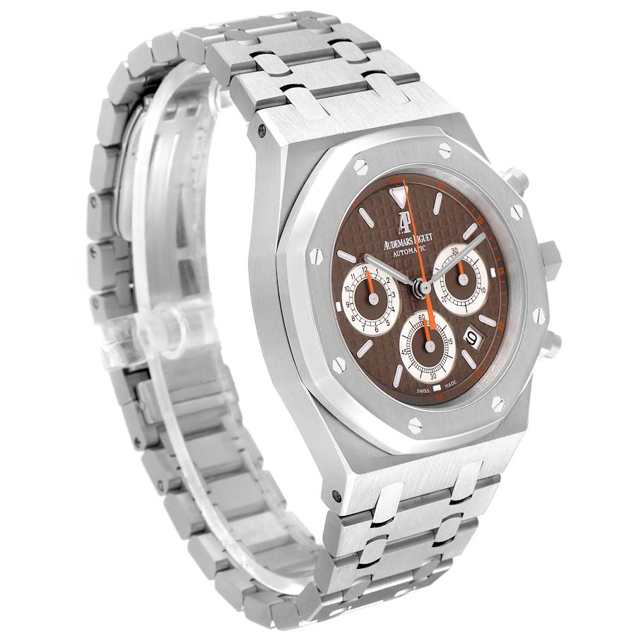 Audemars Piguet Royal Oak Brown Dial Steel Mens Watch 26300ST