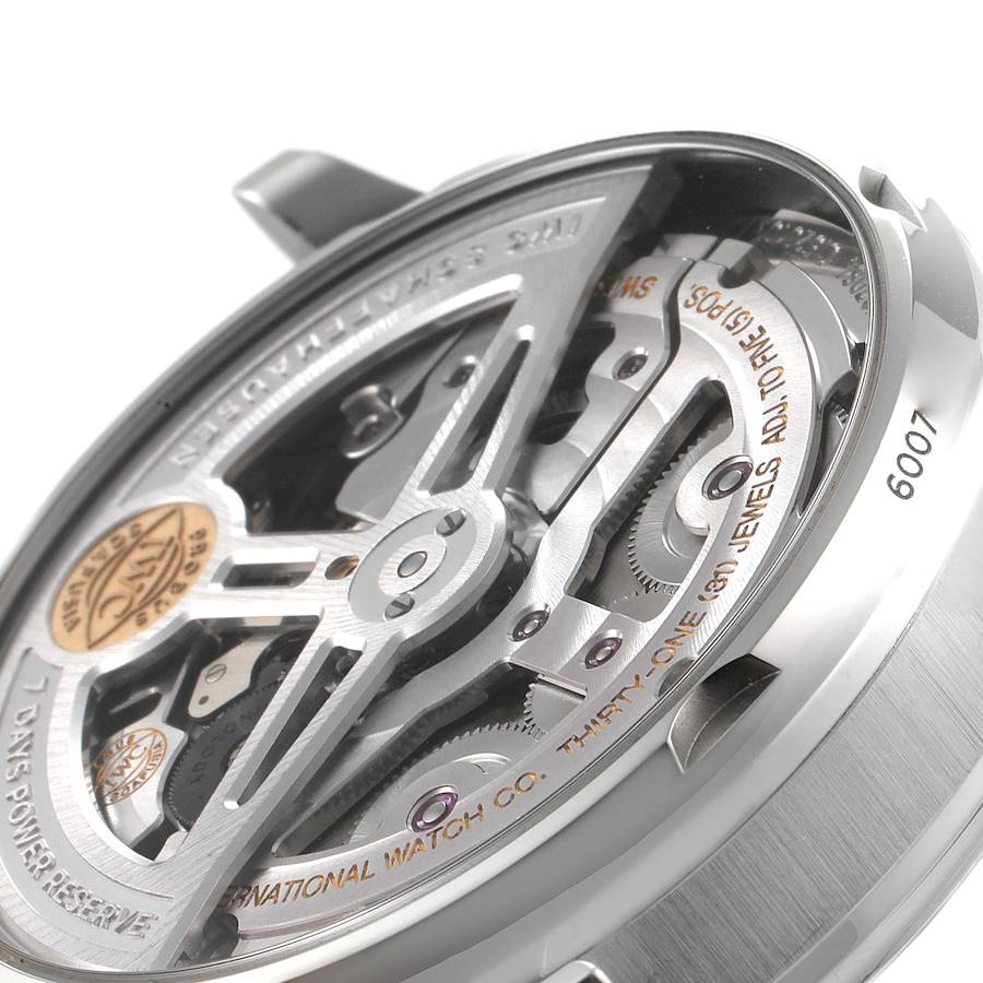 IWC Portugieser 7 Day Steel Silver Dial Mens Watch IW500704