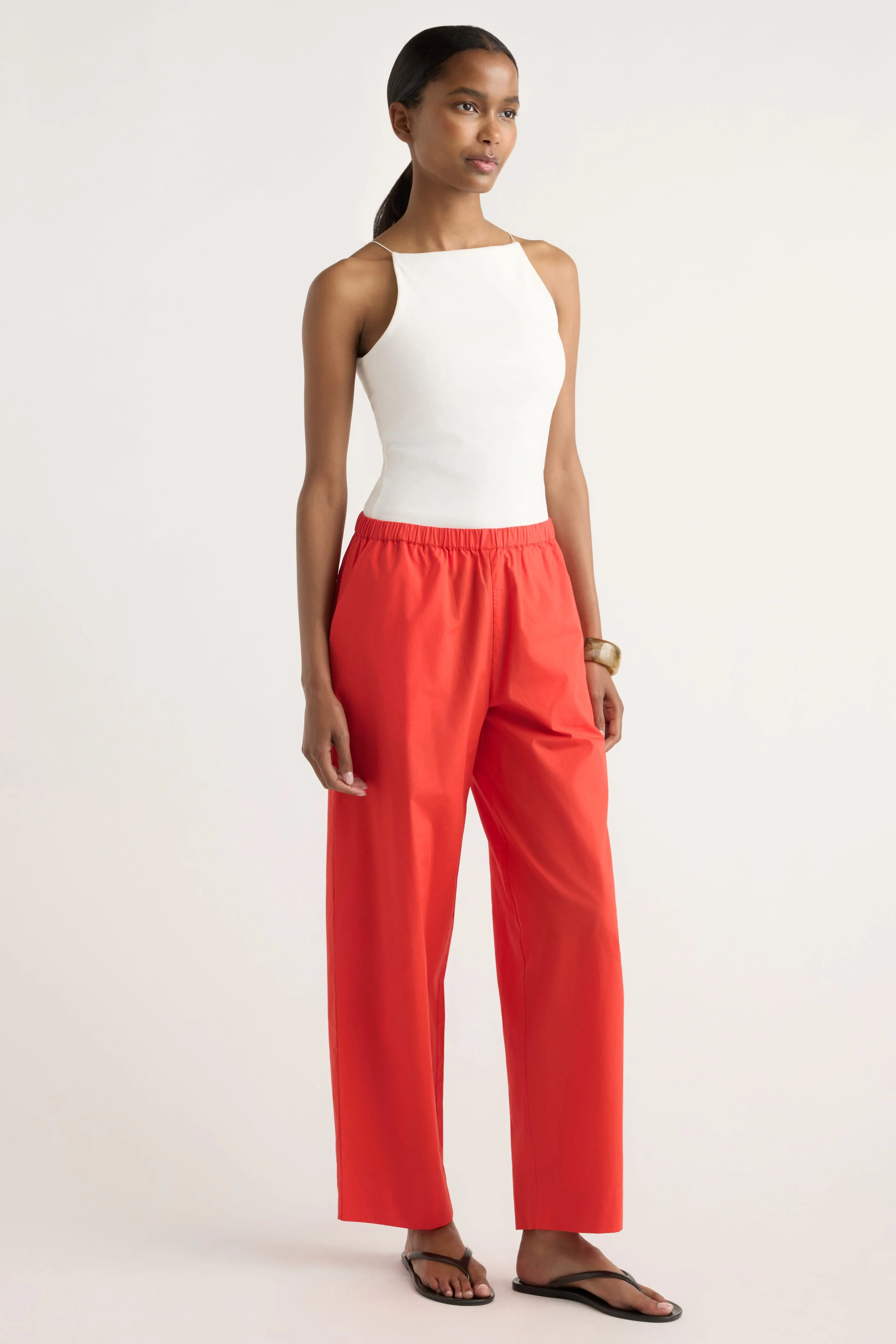 Peyton Stretch-Waist Organic Cotton Pant