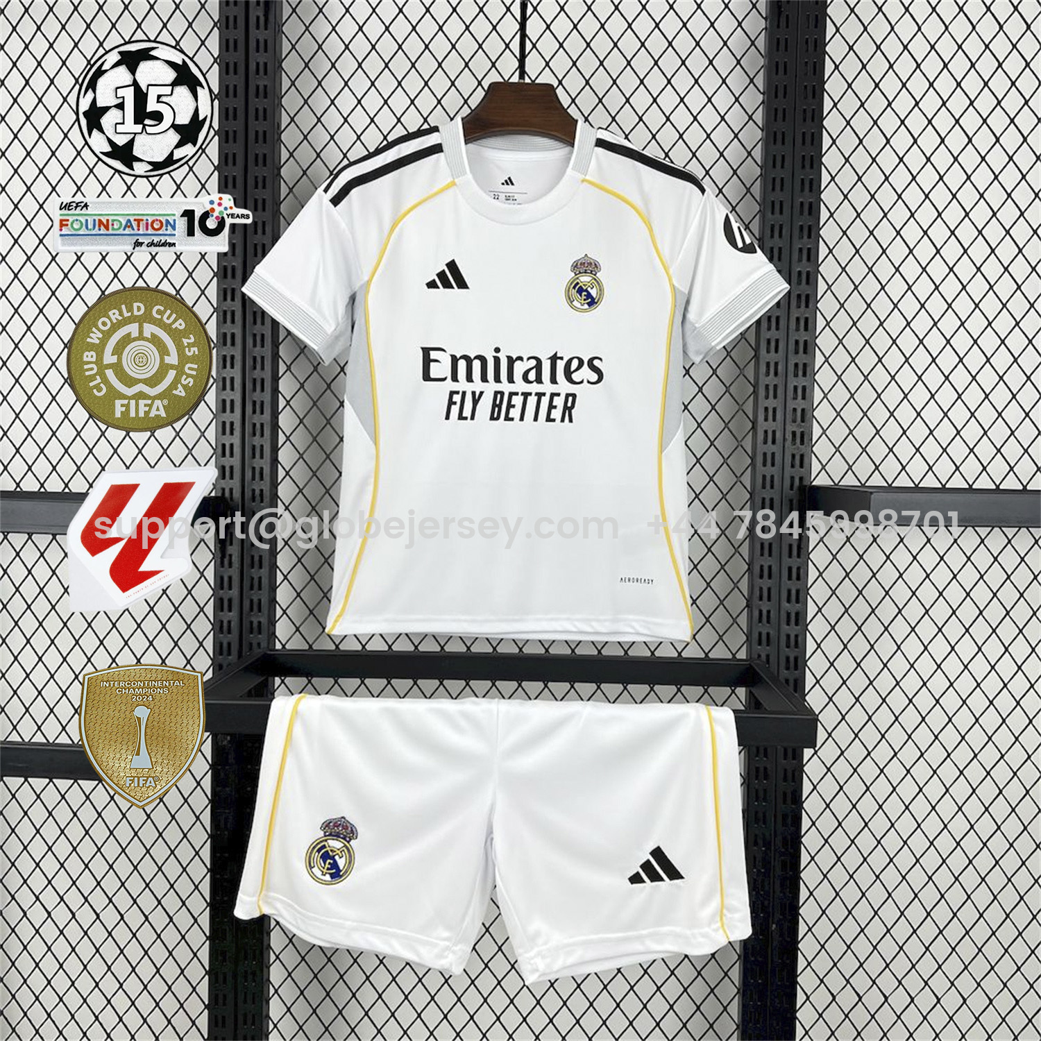 Real Madrid 25-26 Home White Kids Kit - Fans Version