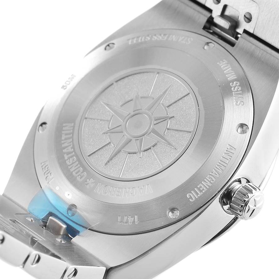 Vacheron Constantin Overseas Blue Dial Diamond Steel Ladies Watch 1205V