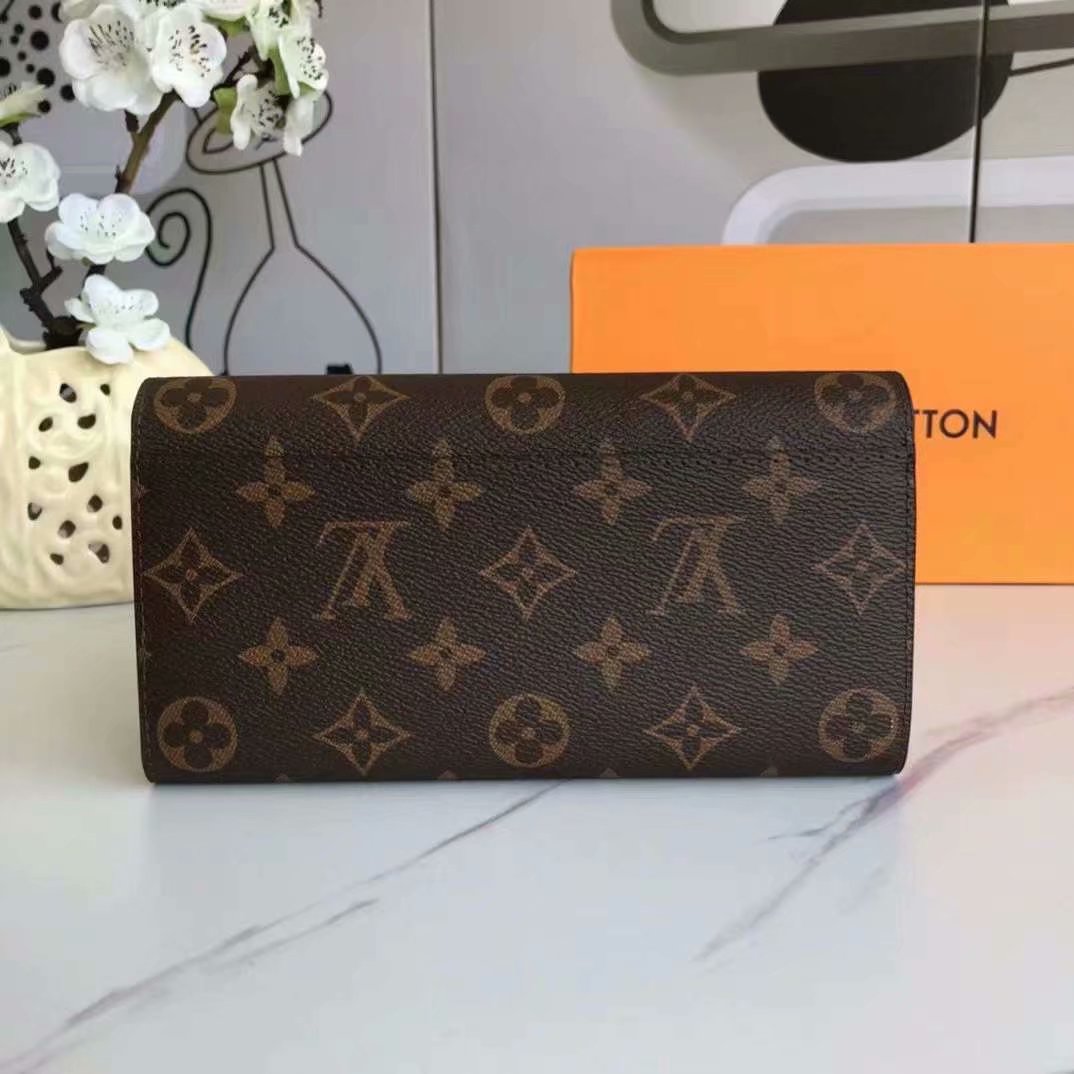Louis Vuitton Sarah Wallet Monogram Canvas Brown 19Cm M60531