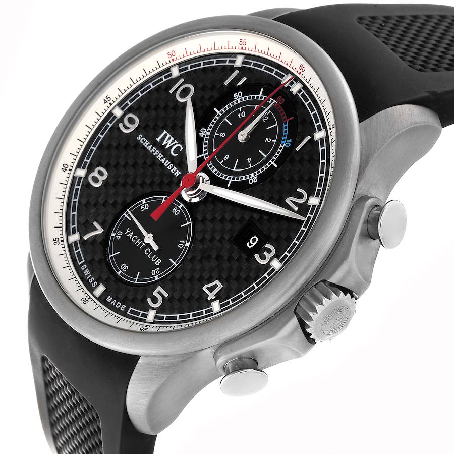 IWC Portuguese Yacht Club Carbon Dial Titanium Mens Watch IW390212