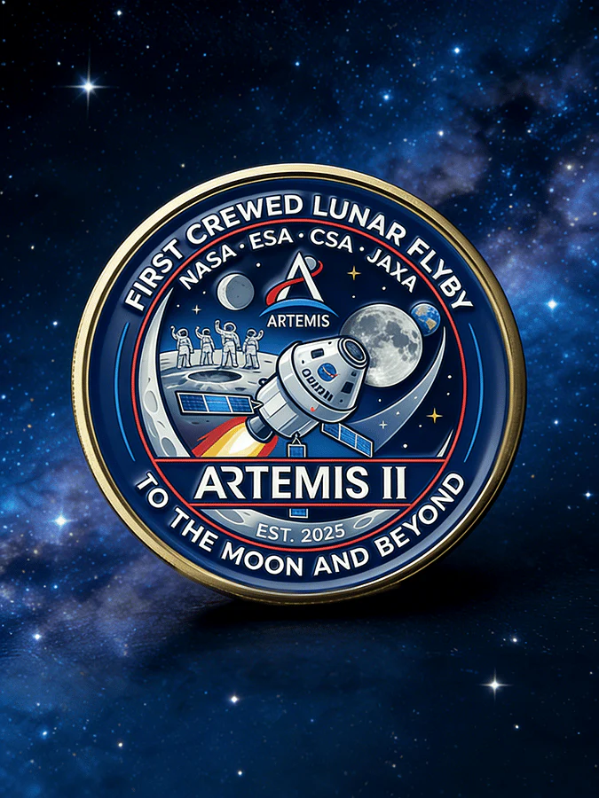 Artemis II Epic Rocket Brooch - Return to the Moon