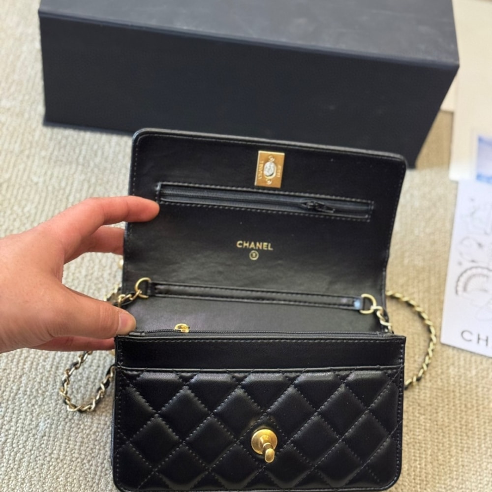 Chanel Classic Wallet On Chain Black 19cm