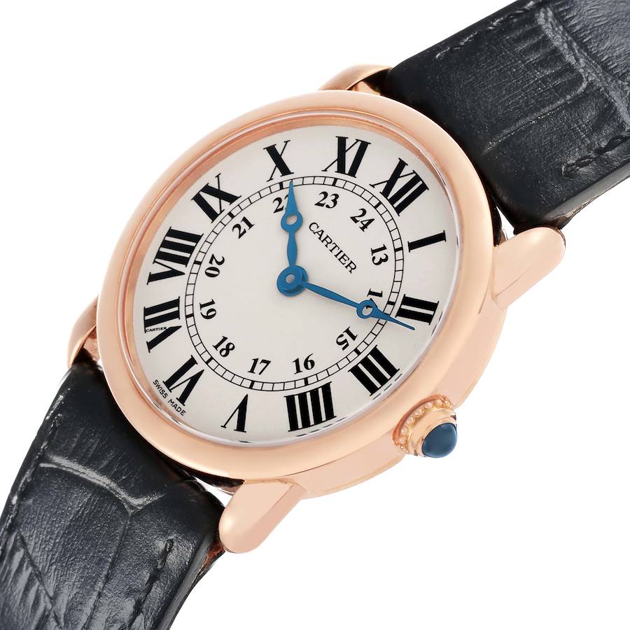 Cartier Ronde Louis Rose Gold Silver Dial Ladies Watch W6800151