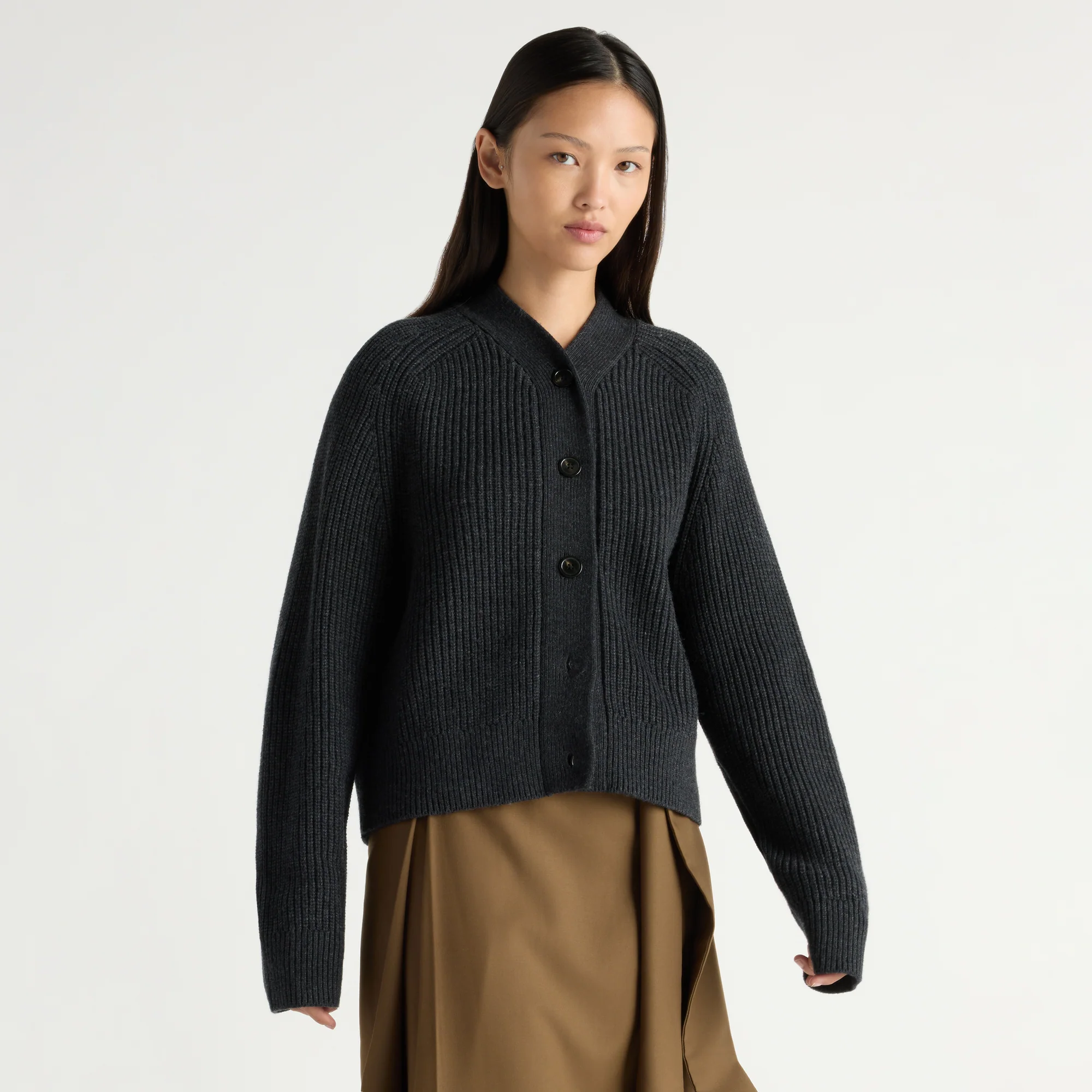 Otto Wide-Placket Organic Cotton Cardigan