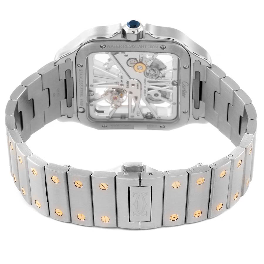 Cartier Skeleton Horloge Santos Steel Yellow Gold Watch WHSA0019