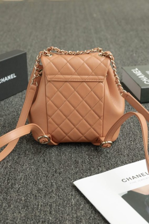 CHANEL 23A Backpack Small Caramel