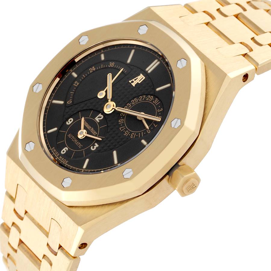 Audemars Piguet Royal Oak Dual Time Yellow Gold Mens Watch 25730BA
