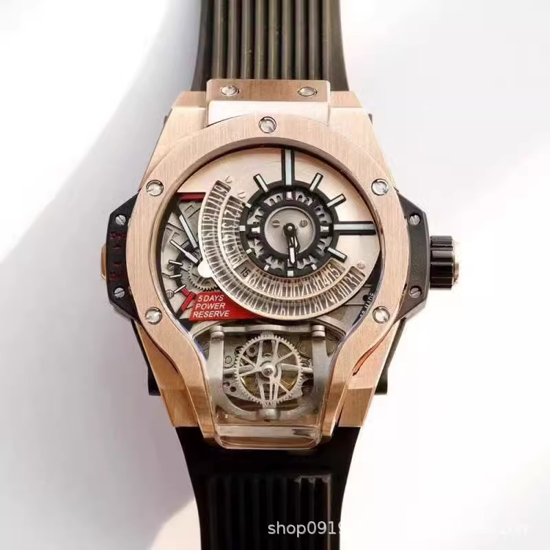 『Same style as Jason Statham』Hublot MP-09 Tourbillon Bi-Axis King Gold