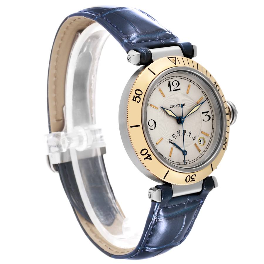 Cartier Pasha Power Reserve Steel Yellow Gold Mens Watch W3101255