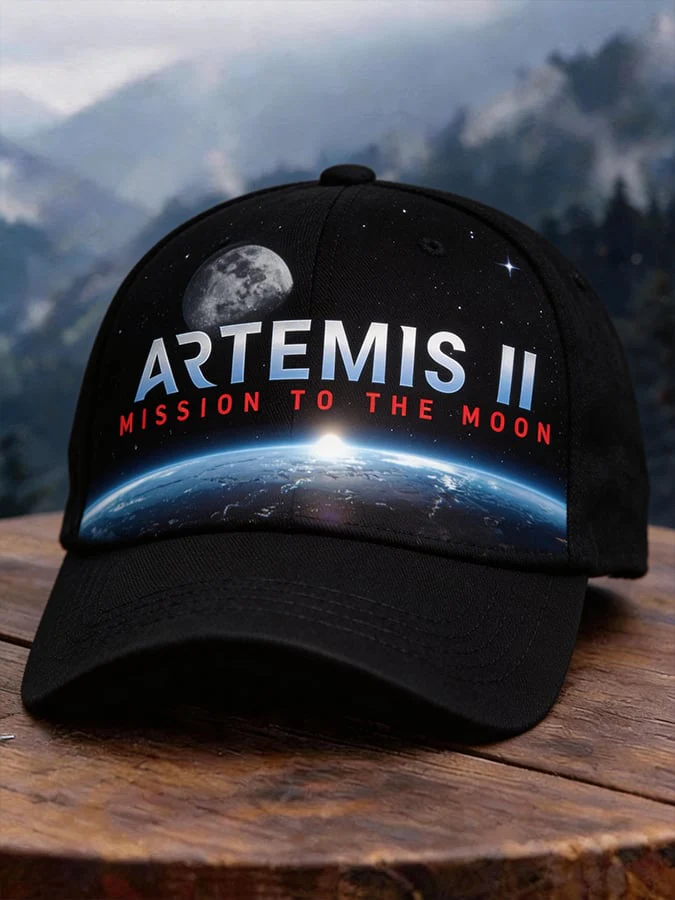 Unisex Artemis II 2026 Rocket Launch Print Hat
