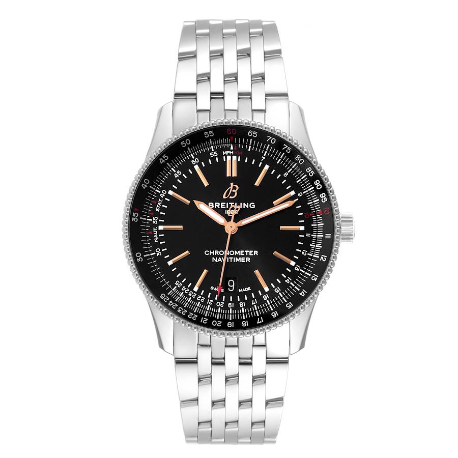 Breitling Navitimer 1 Black Dial 41mm Steel Mens Watch A17326