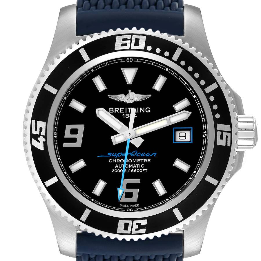 Breitling Aeromarine Superocean 44 Blue Hand Steel Mens Watch A17391