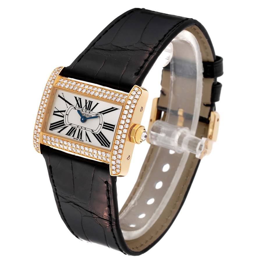 Cartier Tank Divan Yellow Gold Diamond Ladies Watch WA301036