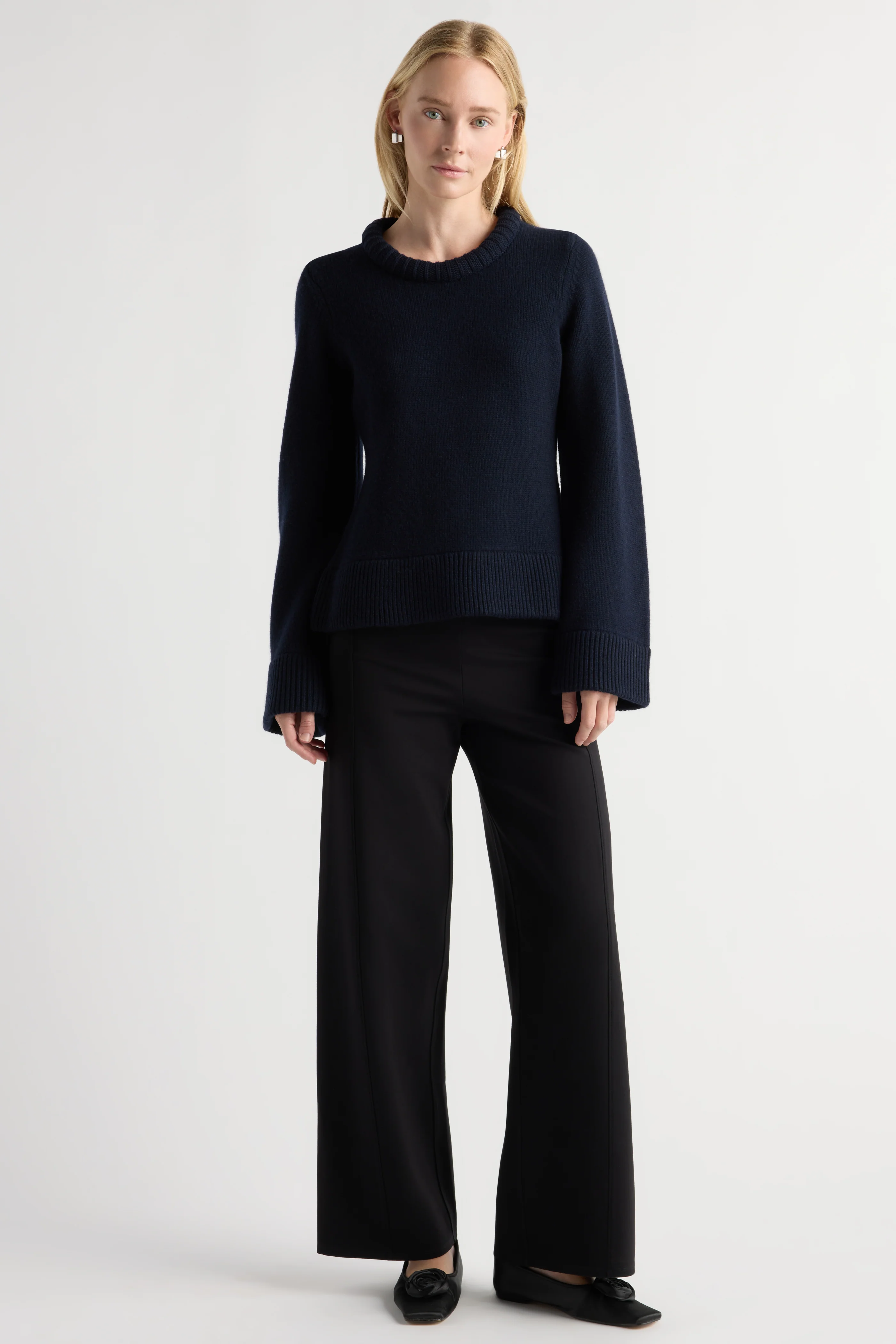 Anh Wide-Leg Ponte Stretch Pant