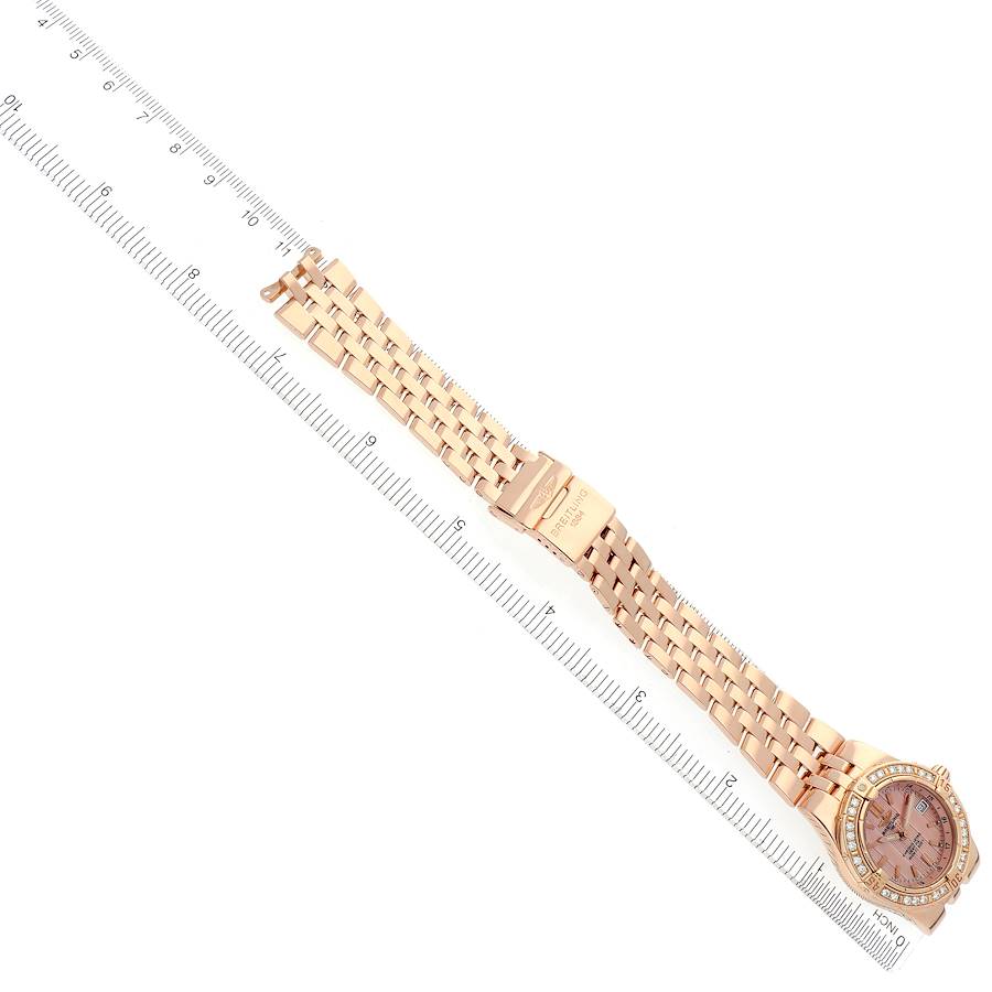 Breitling Starliner Yellow Gold Mother of Pearl Diamond Ladies Watch H71340