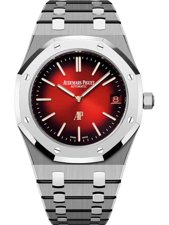 ROYAL OAK &ldquo;JUMBO&rdquo; EXTRA-THIN Smoked Burgundy Dial 39mm