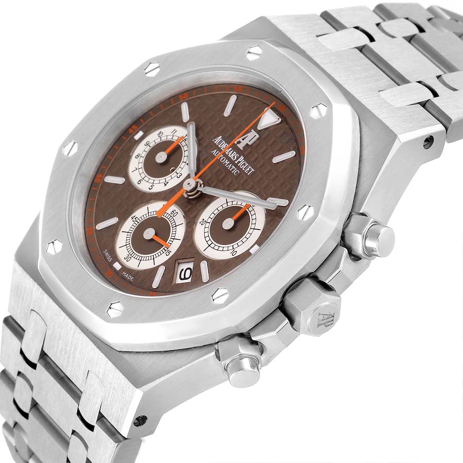 Audemars Piguet Royal Oak Brown Dial Steel Mens Watch 26300ST