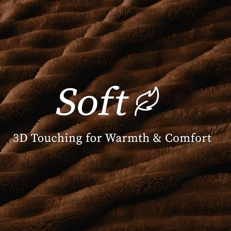 VELVETIER Fleece Throw Blanket for Couch