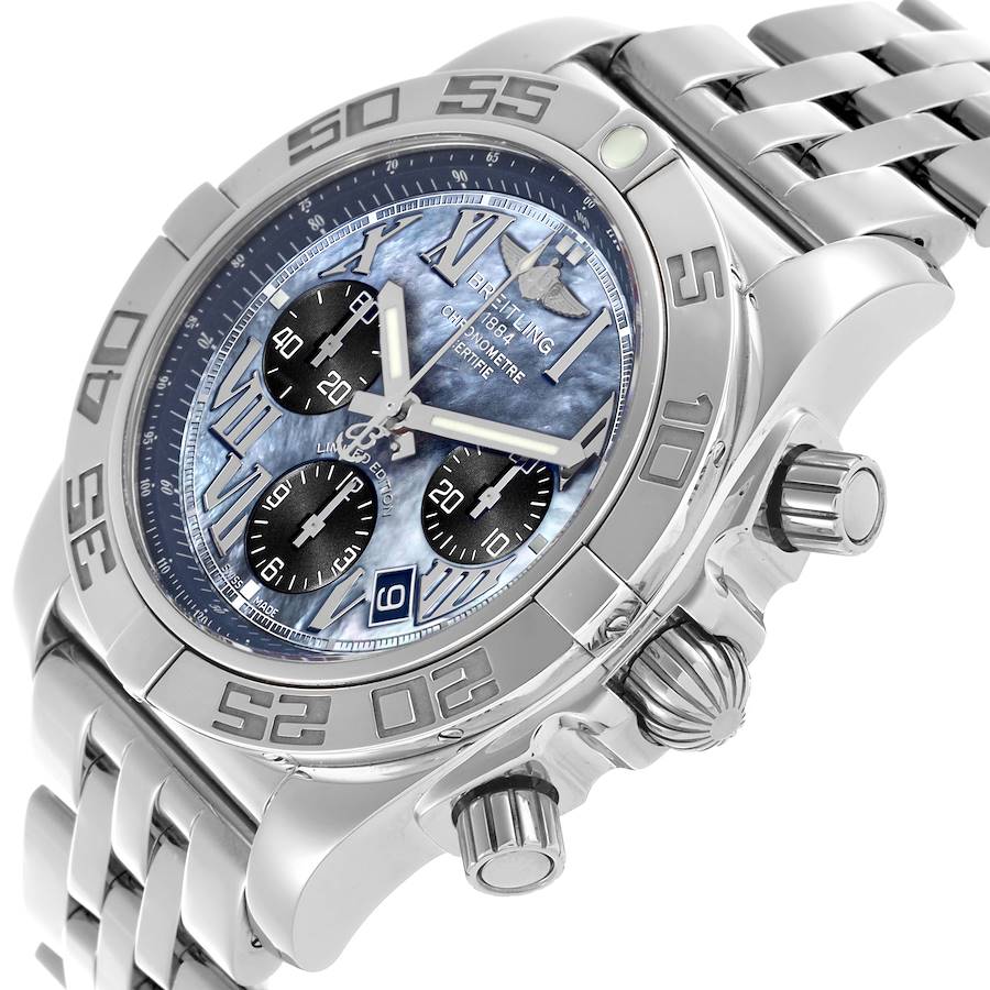 Breitling Chronomat 01 Mother of Pearl Steel Limited Edition Mens Watch AB0111