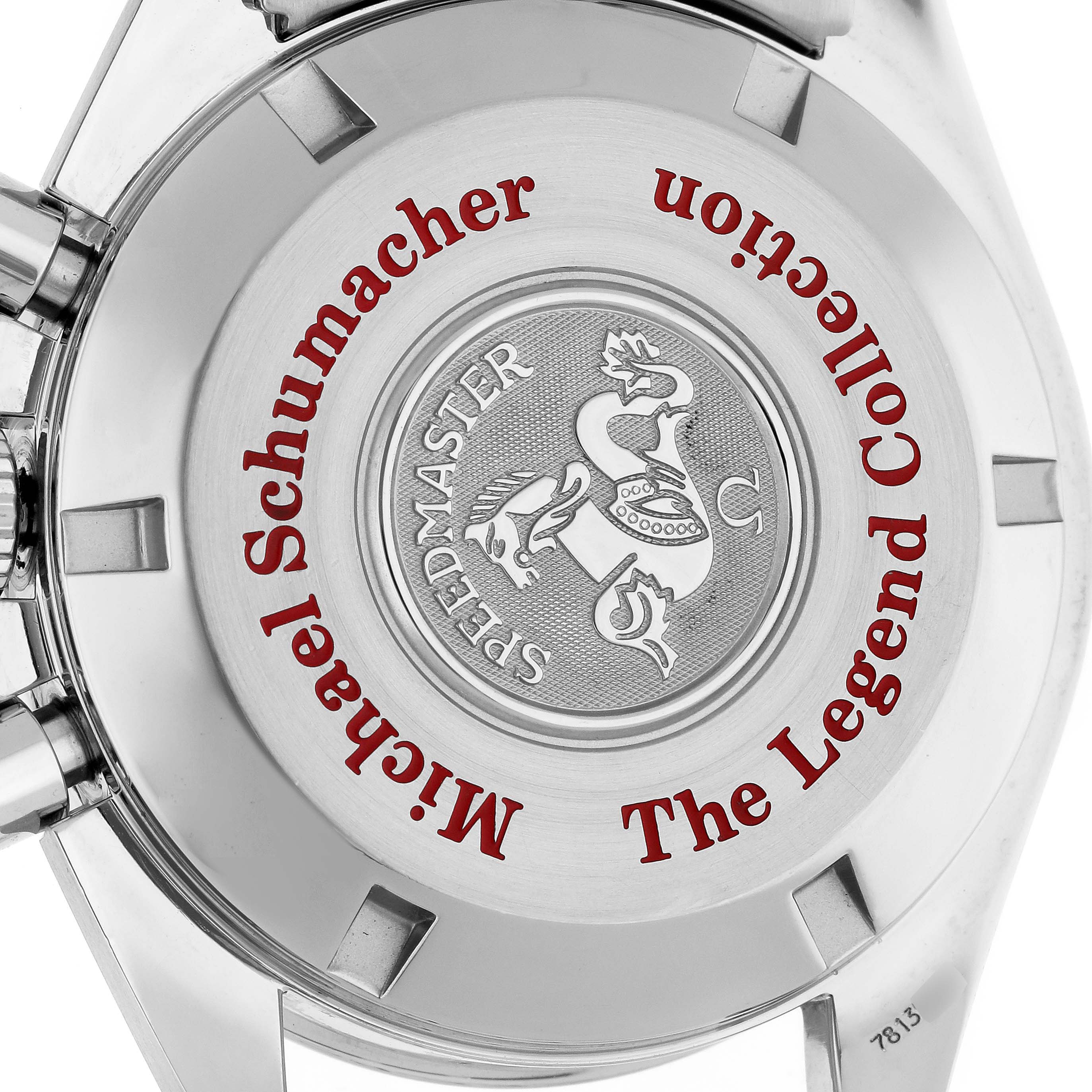 Omega Speedmaster Schumacher Legend Limited Edition Steel Mens Watch 42.0 MM 3506.31.00 Card