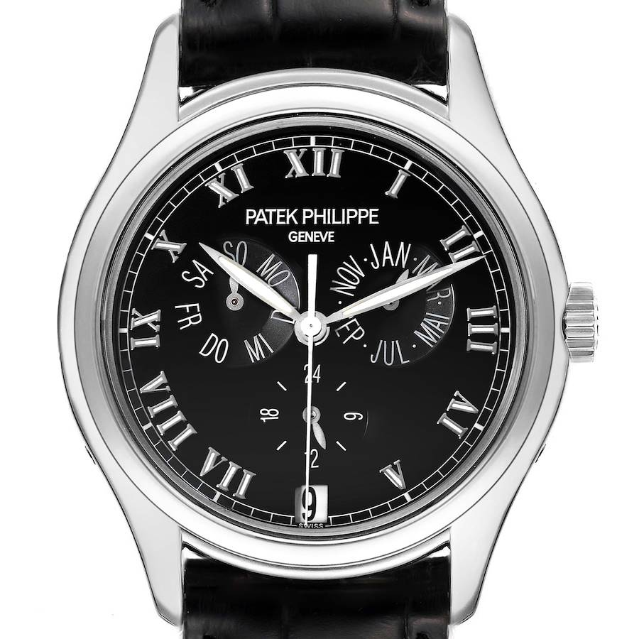 Patek Philippe Complications Annual Calendar White Gold Mens Watch 5035G