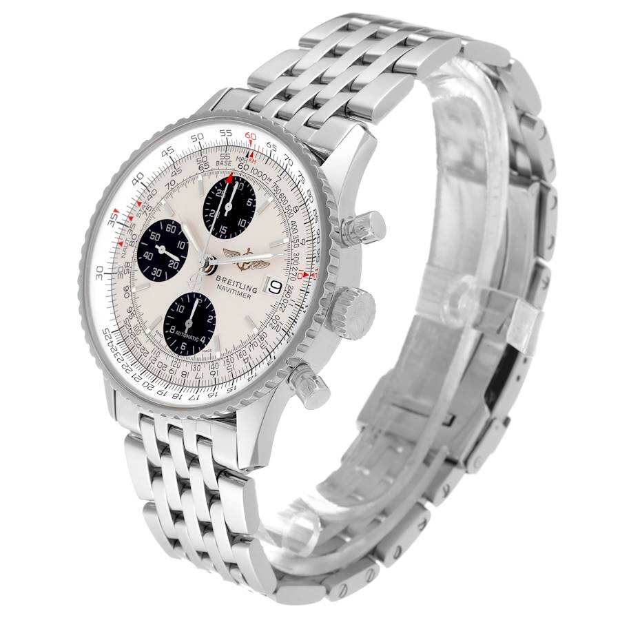 Breitling Navitimer Heritage Silver Panda Dial Steel Mens Watch A13324