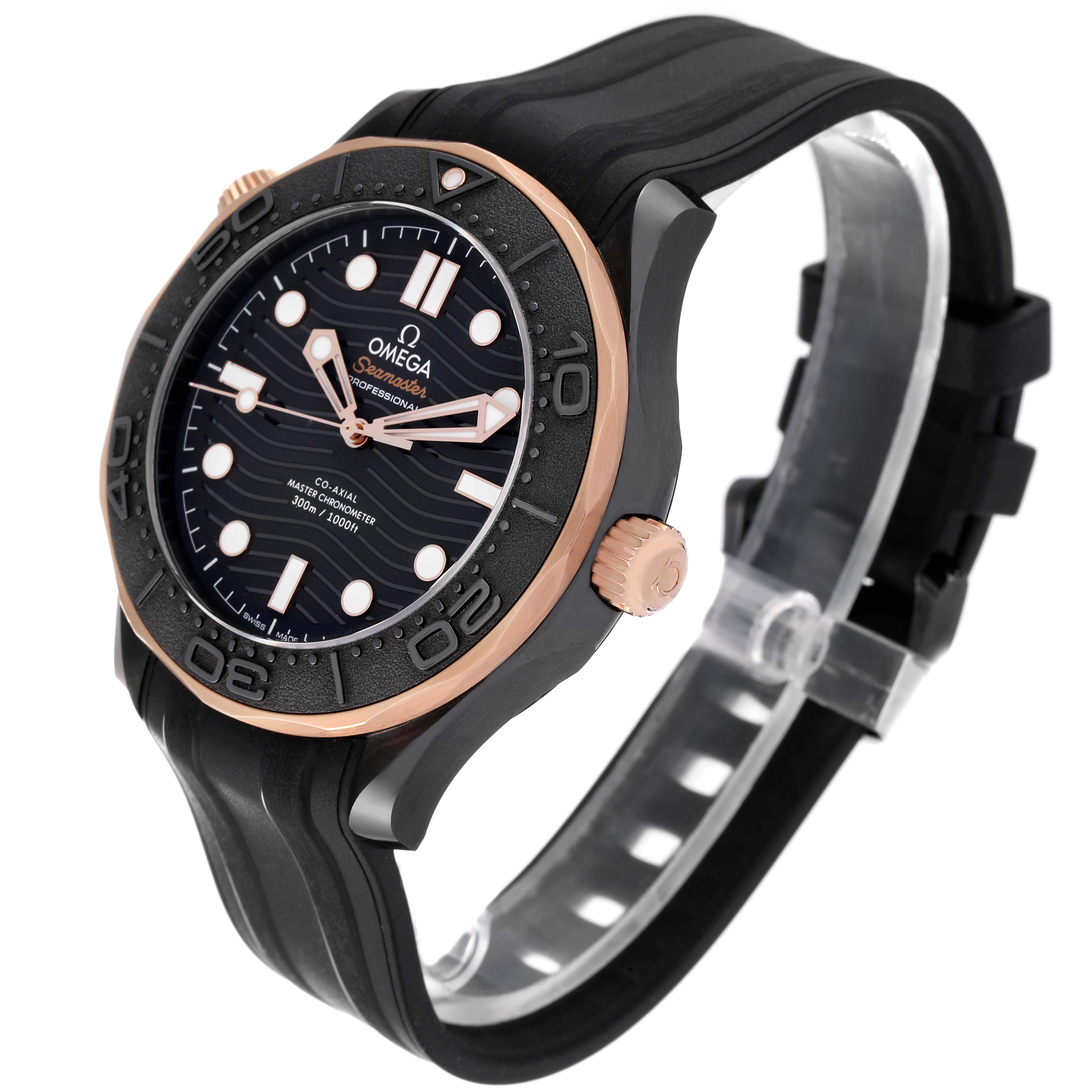 Omega Seamaster Black Ceramic Rose Gold Mens Watch 43.5 MM 210.62.44.20.01.001