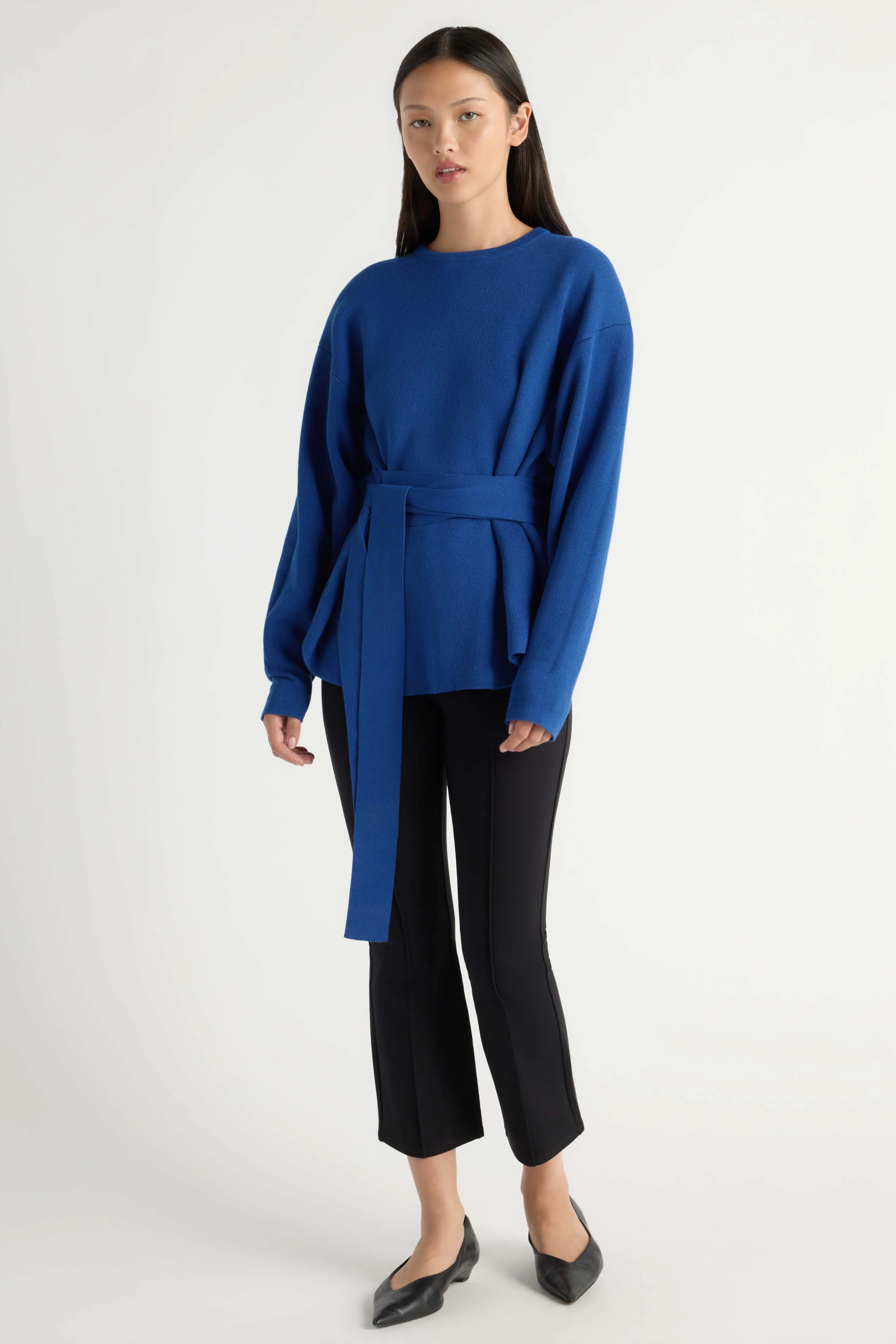 Nara Tie-Front Knit Sweater