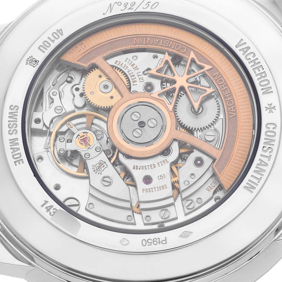 Vacheron Constantin Patrimony Retrograde Date Platinum Mens Watch 4010U