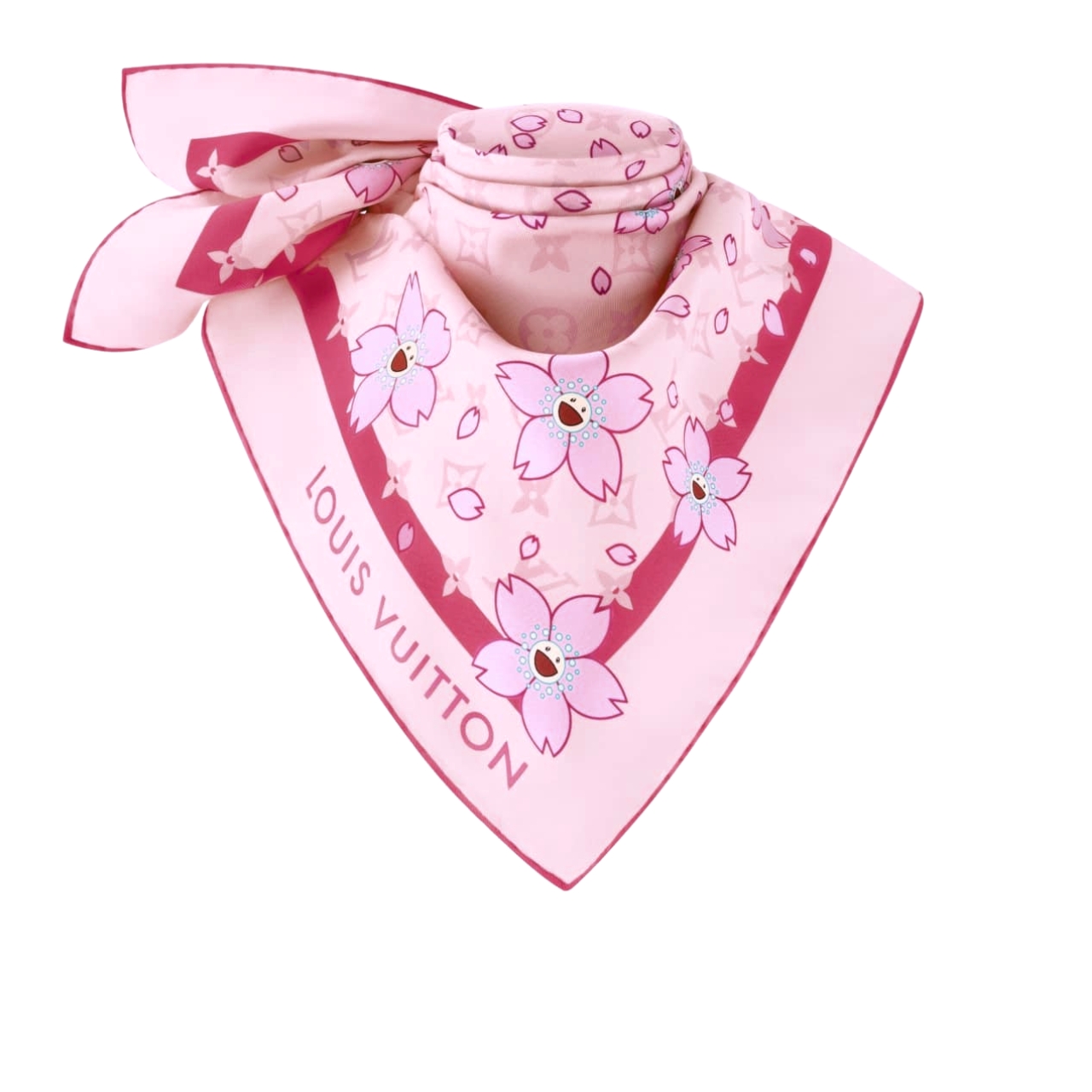 Louis Vuitton X Takashi Murakami Monogram Cherry Blossom Square Pink 90cm M94964