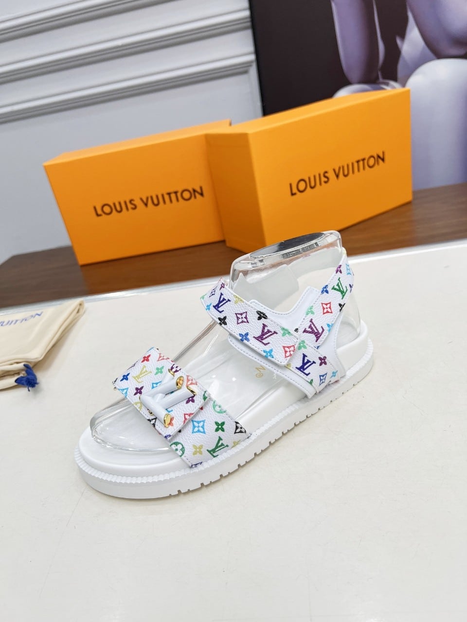 Louis Vuitton X Murakami Lv Sunset Flat Comfort Sandal White 1agxeq