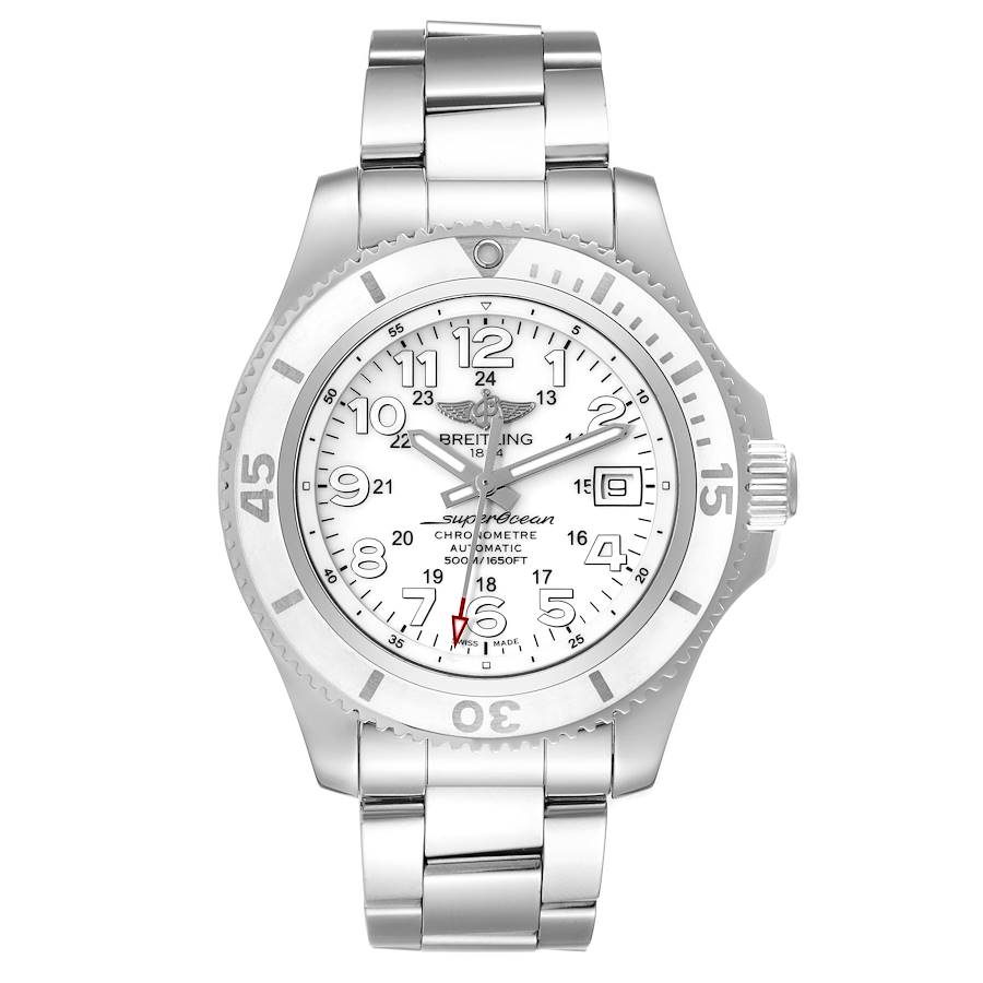 Breitling Superocean II White Dial Steel Mens Watch A17365