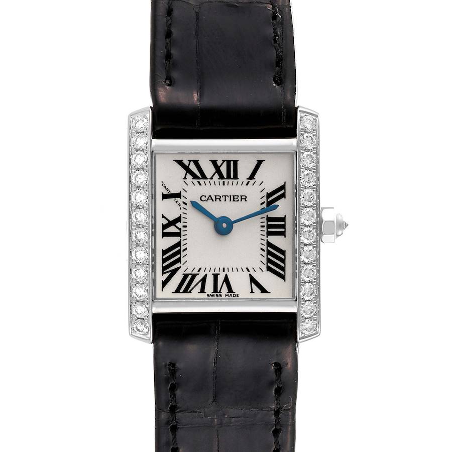 Cartier Tank Francaise White Gold Diamond Ladies Watch WE100251