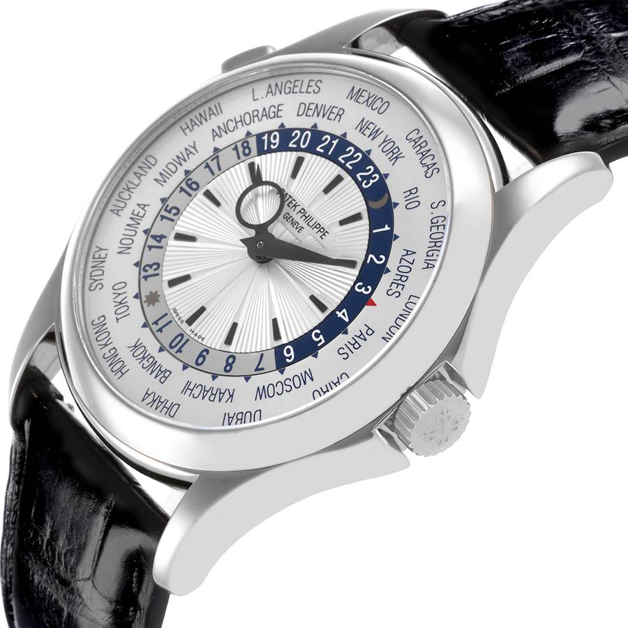 Patek Philippe World Time Complications White Gold Mens Watch 5130