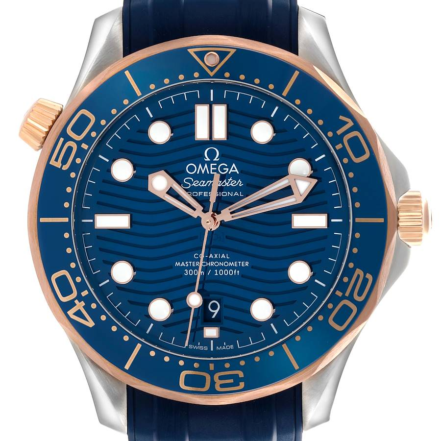 Omega Seamaster Diver 300M Steel Rose Gold Watch 210.22.42.20.03.002