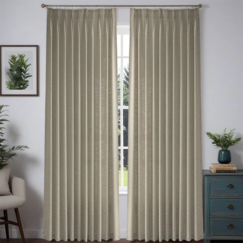 Custom Heavyweight Linen Drape Pleated - 36 Colors
