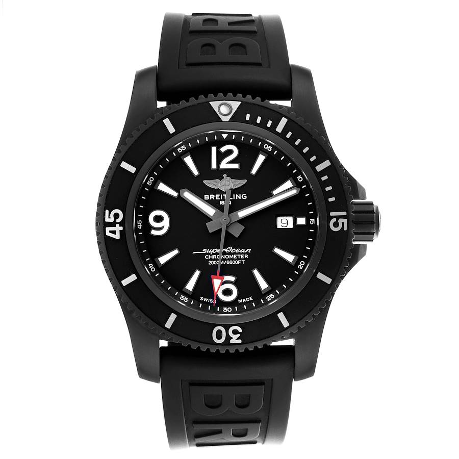 Breitling Superocean 46 Black Dial DLC Steel Mens Watch M17368